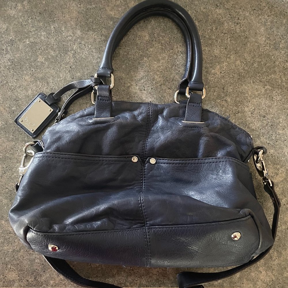 Blue Leather Tignanello Purse